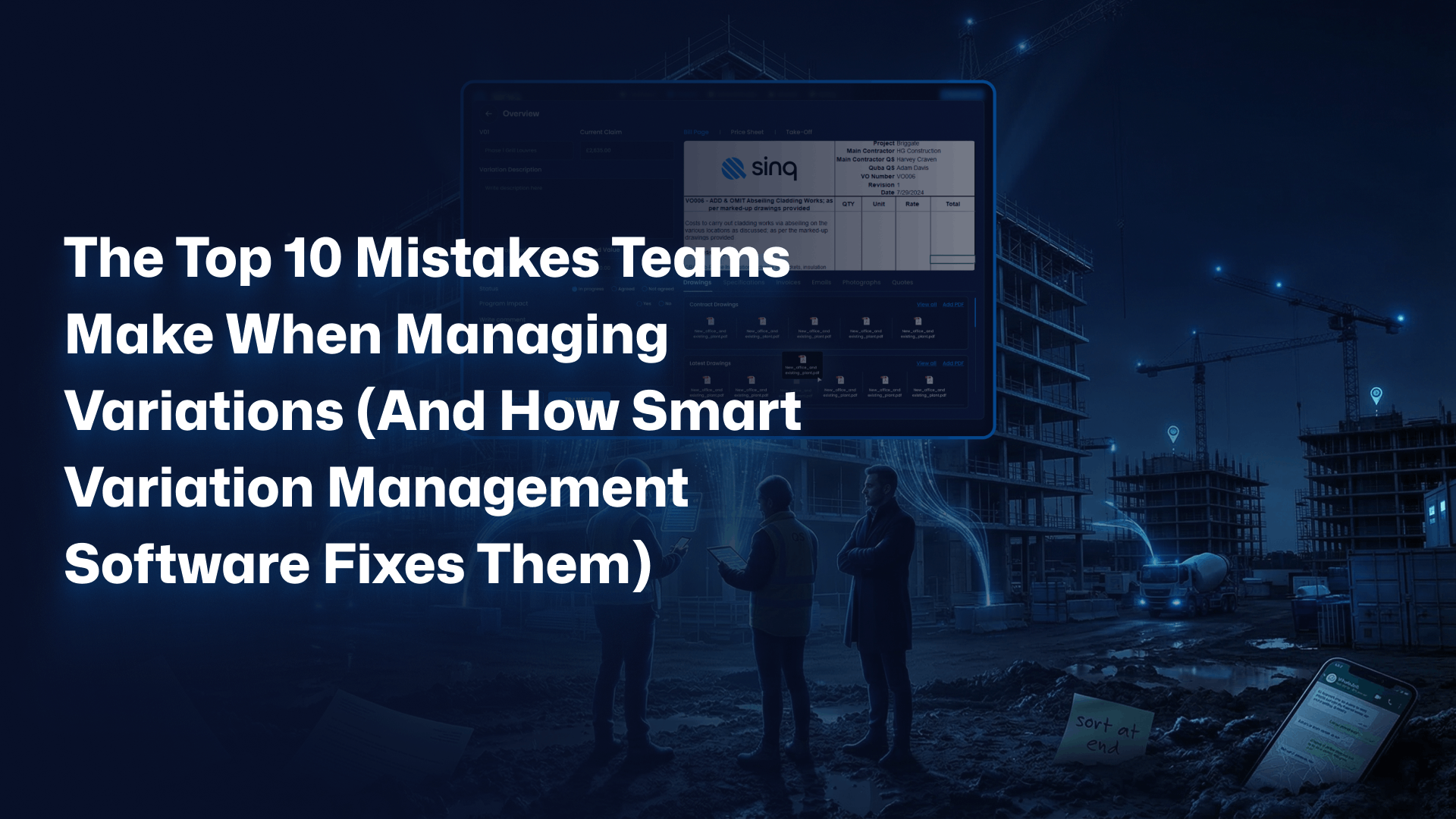 The Top 10 Mistakes Teams Make When Managing Variations (And How Smart Variation Management Software Fixes Them)
