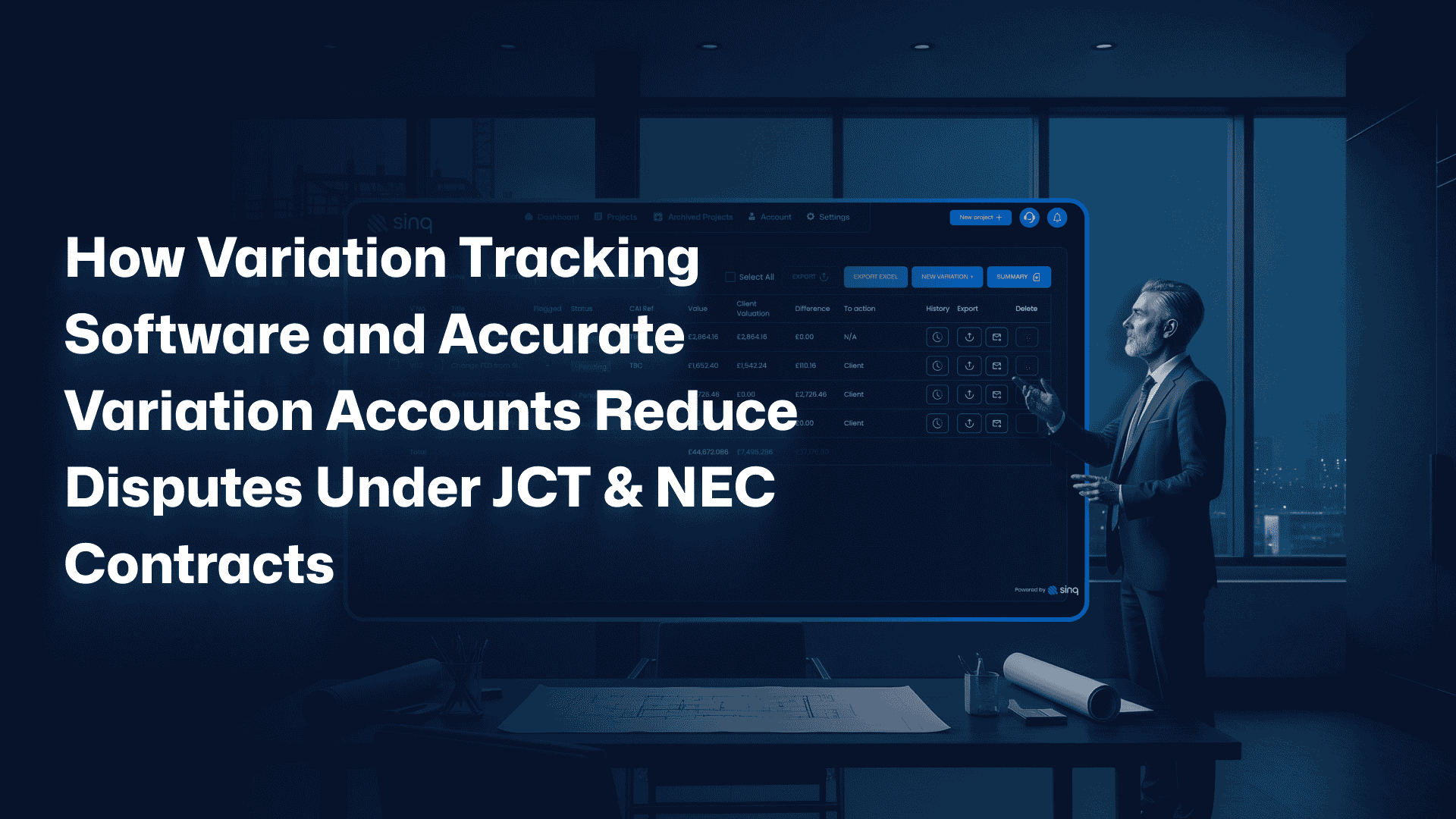 Variation Approval Software: How Sinq Protects UK Contractors Under JCT and NEC Contract