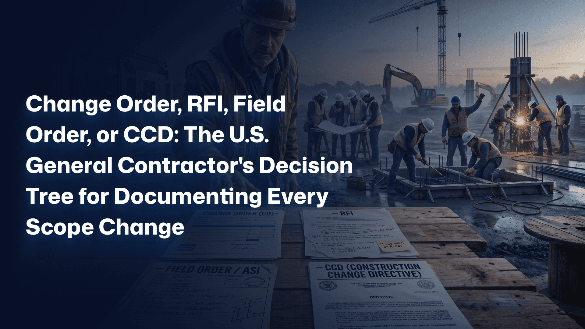 Change Order, RFI, Field Order, or CCD: The U.S. General Contractor’s Decision Tree for Documenting Every Scope Change