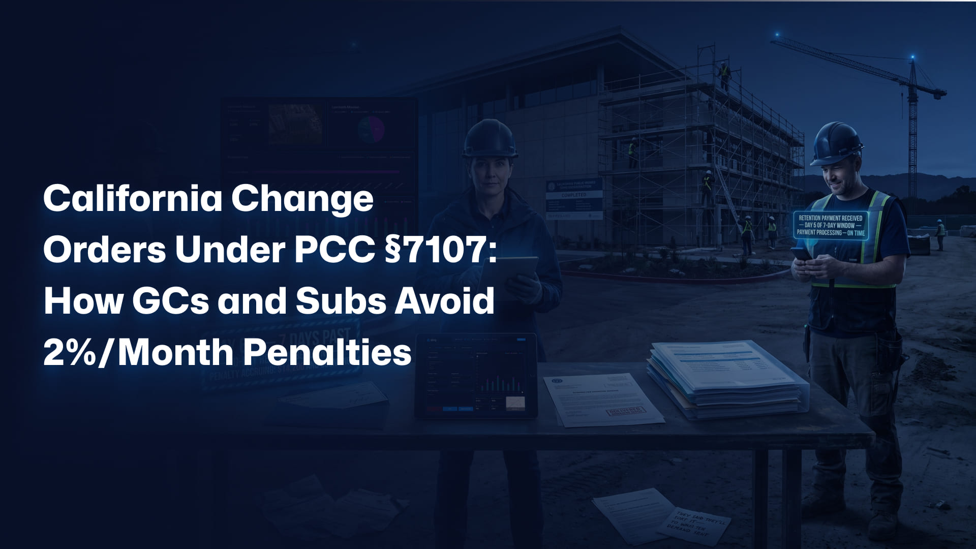 California Change Orders Under PCC §7107: How GCs and Subs Avoid 2%/Month Penalties