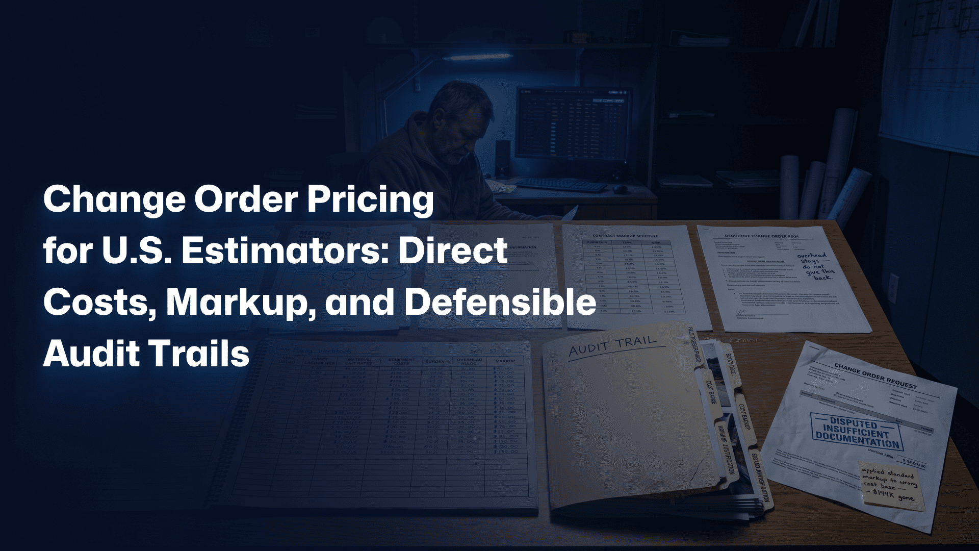Change Order Pricing for U.S. Estimators: Direct Costs, Markup, and Defensible Audit Trails